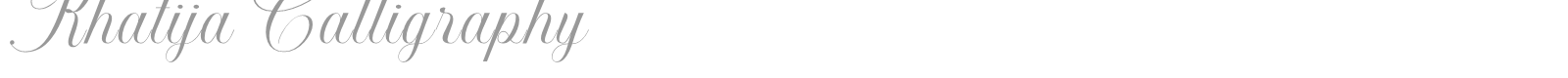 Khatija Calligraphy font preview